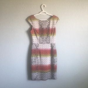 Multi color print dress